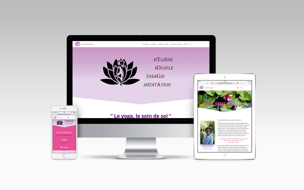 Référence - Création site responsive - Versailles Instant Yoga - Nahécom